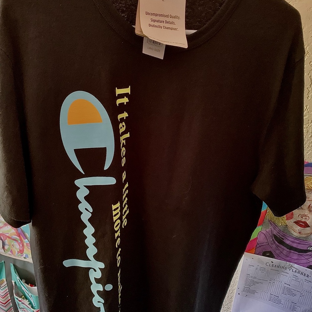 NWT Limited edition Champion Black T-Shirt